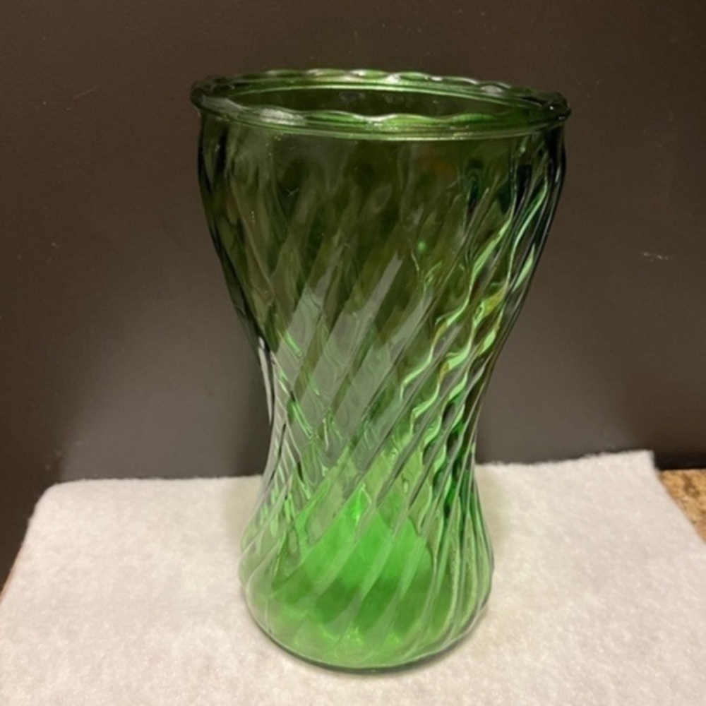 Vintage Randall Vase Green Swirl Pattern 8” - Picture 15 of 15